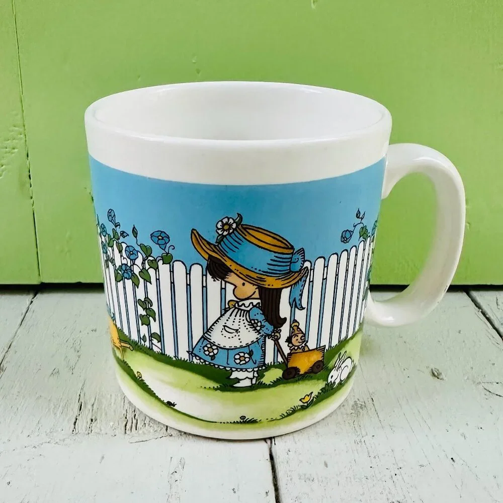 Vintage Joan Walsh Anglund Little Girl Ceramic Mug West Germany 1969
